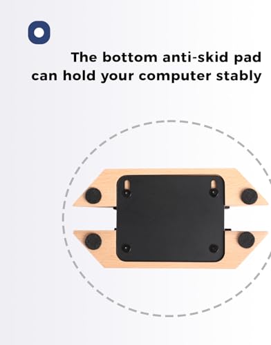 Adjustable Vertical Laptop Stand, MacBook Holder Wood Stand, Wooden Laptop Stand, Vertical Laptop Holder for Desk, Width Adjustable Dock Fits All MacBook/Surface Pro - color: 1 slot beech
