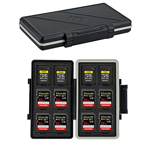 CFexpress Type A Card SD Card Holder Case Storage, Water-Resistant Shockproof Memory Card Organizer Box for 12 SD Card, 12 CFexpress Type-A Card for Sony A7RV A7SIII A7IV A7R5 A1 A9M3 FX3 FX6 FX30 FR7 | Waterproof Shockproof Memory Card Case for 12 SD 12