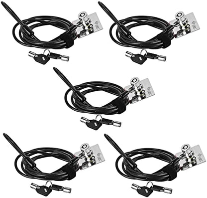 Laptop Cable Lock Hardware Security Cable Lock Anti Theft Combination Lock with Anchor Plate, Laptop-Computer-Security-Locks (5Pack) - size: 5 Packs
