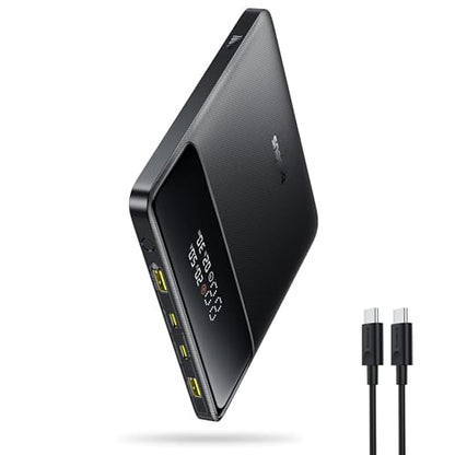 Baseus Laptop Portable Charger 100W 20000mAh 22.5W PD Fast Charging 10000mAh Power Bank Built-in Braided USB C Cable