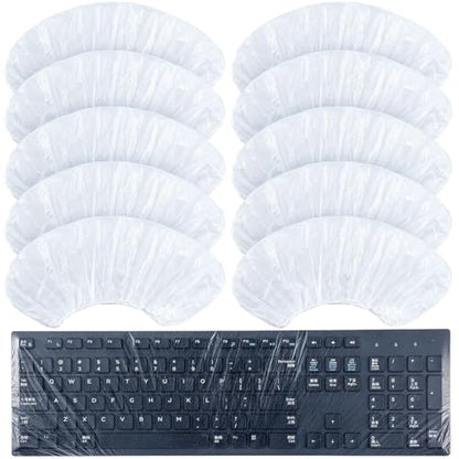Weewooday 30 Pcs Universal Disposable Keyboard Protector Cover 0.025mm Wipeable Fully Covered Waterproof Anti-Dust Keyboard Protector for Computer Desktop Schools Office Supplies