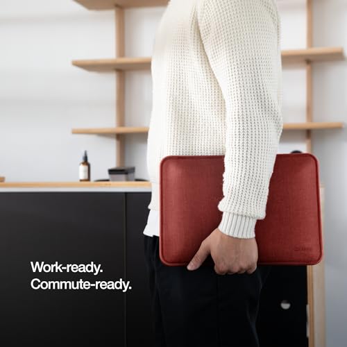 Incase ICON Sleeve with Woolenex - MacBook Air 13 inch M1, 2020, 2019, 2018 & MacBook Pro 13 inch 2019, 2018, 2017, 2016 Case - Fitted MacBook Case, Laptop Sleeve, Hard Cover, Durable (Red Clay) - color: Red Clay