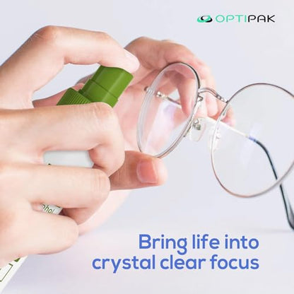 Sparkle Anti-Reflective Eco Friendly Lens Cleaner Spray Kit | (2x) 2oz Glasses Cleaner Bottle + (2x) Microfiber Cloth for Eyeglasses, Lenses, Screens and Sunglasses Cleaning Kit (4 Piece Set) - size: 2 Fl Oz (Pack of 2), style: 2x2oz Lens Spray + 2 Microf