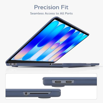 B BELK for MacBook Neo Case 13 inch 2026 (Model A3404, A18 Pro), Indigo | Matte Hard Shell Case with Keyboard Cover & Screen Protector for Mac Noe Case, Lightweight, Scratch Resistant, Snap-On Design - color: Indigo
