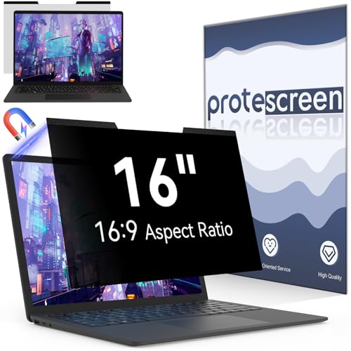 Magnetic 16 Inch Laptop Privacy Screen for 16:9 Computer Monitor, Removable Anti Glare Blue Light Filter Protector, 16 in Privacy Shield Compatible with Lenovo Hp Dell Acer Asus Thinkpad Envy Xps - size: [1 PACK] 16" Magnetic Privacy (16:9)