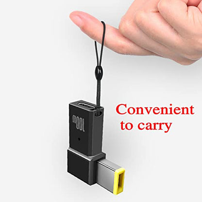USB C to DC Tip Adapter, 100W PD Power ThinkPad Laptop Charging Cable | Adapter with USB C Female Input to Slim Tip Rectangle, Zinc Alloy PD Charge Converter for Lenovo ThinkPad Laptops