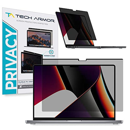 Tech Armor Magnetic Privacy Film Screen Protector Designed for MacBook Pro Retina 14 Inch 2021, Easy Magnet Removal 1 Pack