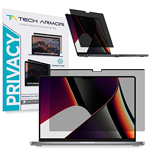 Tech Armor Magnetic Privacy Film Screen Protector Designed for MacBook Pro Retina 14 Inch 2021, Easy Magnet Removal 1 Pack