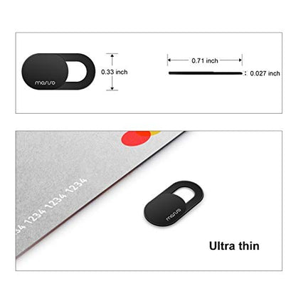 MOSISO Webcam Cover Slide, 0.027 inch Sliding Blocker Laptop Camera Cover | Lens Blocker Shell Sticker Compatible with MacBook Air/Pro/Tablet/Notebook Ultra Thin Privacy Security Protector(2 Pack)