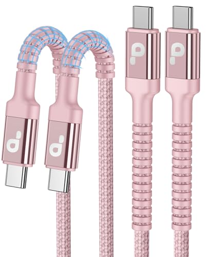 USBC Cables 6FT, 2Pack USB C to C Charger Cable, Long USBC Fast Charging | Cable Nylon Braided USB C iPhone Charger Cord Compatible with iPhone 17 16/15/Pro Max/PlusSamsung Galaxy S26 and More-Pink - color: Pink, size: 6FT, style: USB C to USB C