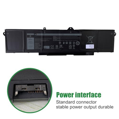 9JRV0 53XP7 053XP7 Laptop Battery Replacement for Dell Latitude 5521 5531 Precision 3561 3571 3581 3591 Series Notebook 05RGW 005RGW 11.4V 97Wh 8071mAh - size: 13.4*5.5*1.3inch 9JRV0