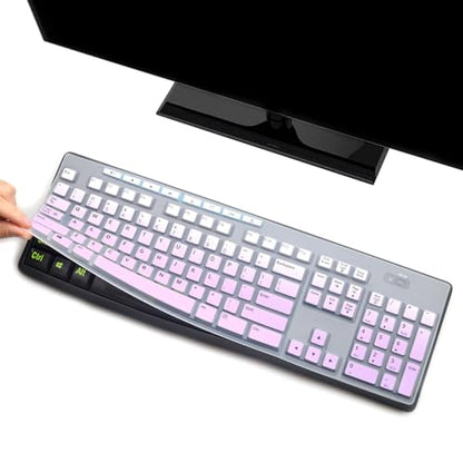 Keyboard Cover Skin Protector for Logitech MK275 MK270 Keyboard, Logitech K200 K260 K270 MK200 MK260 Ultra Thin Desktop PC Silicone Keyboard Cover-OPurlple - color: OPurlple