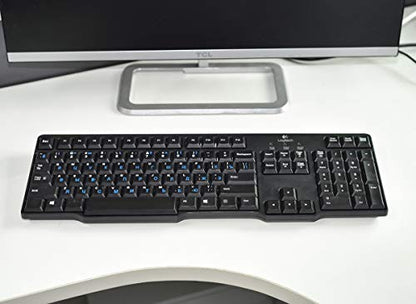 2PCS Russian Keyboard Stickers, Cyrillic Keyboard Letters Replacement Sticker Blue Font with Black Background for PC Computer Laptop Notebook Desktop, Russian-English Keyboard Alphabet Stickers - color: Russian-Blue
