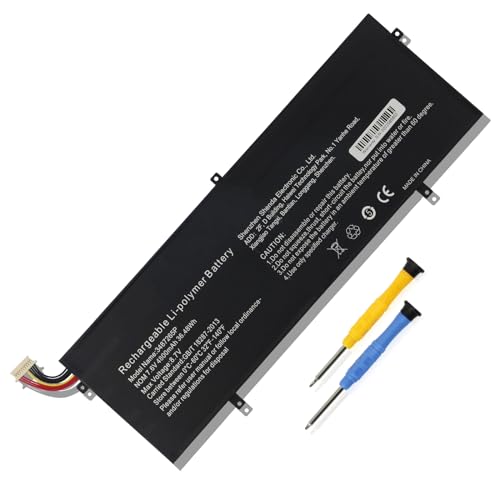MULS 3487265P 8 Lines Battery for Jumper EZBook 3S 3 SE 3 Pro LB10 MB10 3S | Laptop Series P313R HW-3487265 WTL-3687265 3282122-2S 3587265P 36.48Wh 7.6V 4800mAh with Tools, Extended runtime