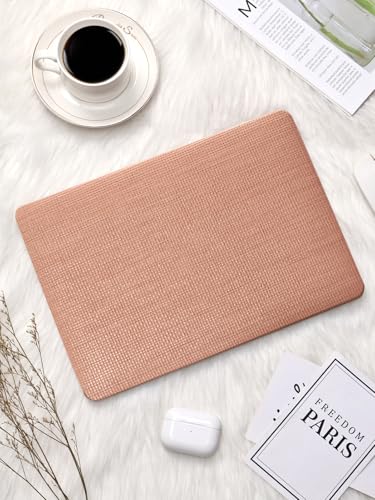 Seorsok Compatible with MacBook Pro 16 inch Case 2026-2021 M5 M4 M3 M2 M1 A3429 A3428 A3403 A3186 A2991 A2780 A2485,Fabric Leather Plastic Hard Shell Case & Keyboard Cover,Reddish Woven No Logo Cutout - color: Reddish, size: Pro16 A3428/A3429/A3403/A3186/