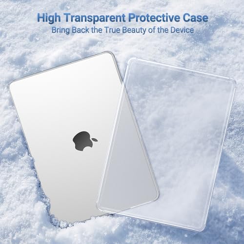 MOSISO Compatible with MacBook Air 13 inch Case M5 2026 M4 M3 M2 2025-2022 | A3449 A3240 A3113 A2681, Scratch-Resistant Shock-Absorbent Reinforced Hard Shell Cover for MacBook Air 13.6 Case, Matte Clear - color: Matte Clear