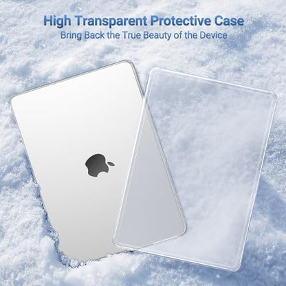 MOSISO Compatible with MacBook Air 13 inch Case M5 2026 M4 M3 M2 2025-2022 | A3449 A3240 A3113 A2681, Scratch-Resistant Shock-Absorbent Reinforced Hard Shell Cover for MacBook Air 13.6 Case, Matte Clear - color: Matte Clear