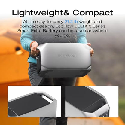 EF ECOFLOW Portable Power Station DELTA 3 Plus 1024Wh with Extra Battery | Expand Capacity from 1024Wh to 2048Wh, 1800W AC/140W USB-C Output, Solar Generator for Emergency, Home Backup, Camping - style: DELTA 3 Plus with Extra Battery