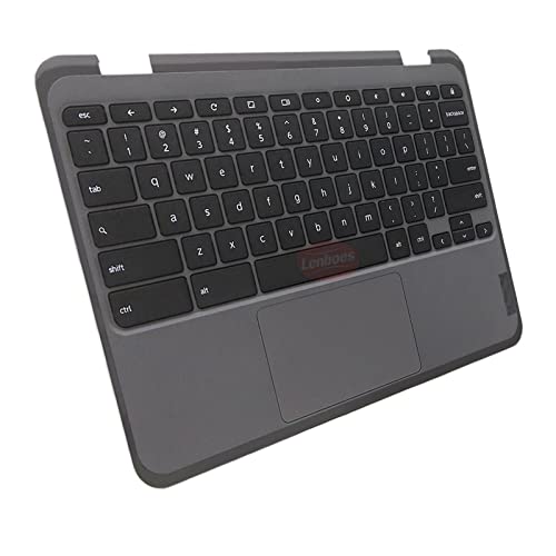 Laptop Palmrest Upper Case Top Cover with US Keyboard and Touchpad Mousepad Assembly Replacement (NO WFC Hole) for Lenovo 300e Chromebook Gen 3 82JA LTE AT&T 5M11G97058 - color: 82JA LTE AT&T C Cover NO WFC 5M11G97058