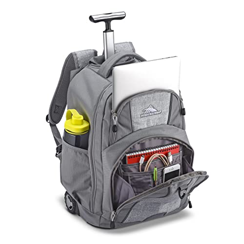 High Sierra Freewheel Wheeled Laptop Backpack, Silver Heather, 20.5 x 13.5 x 8-Inch - color: Silver Heather