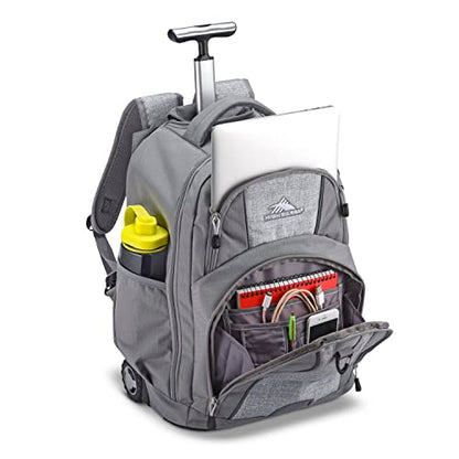High Sierra Freewheel Wheeled Laptop Backpack, Silver Heather, 20.5 x 13.5 x 8-Inch - color: Silver Heather