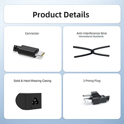 65W 45W USB C AC Charger Fit for Lenovo Yoga 730 720 720S 730S 910 920 C740 C940 S740 S730 S540 S940 C630 C930 Laptop