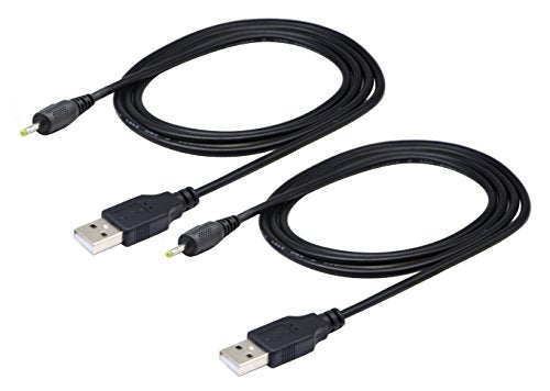 USB 2.0 A Male to DC 2.5x0.7mm Male Adapter Cable 5 Volt DC Barrel Power Jack Charging Cable for Tablet, Electronic Dog, Access Control Attendance (1M DC 2.5x0.7mm)(2packs) - color: 1M DC 2.5x0.7mm