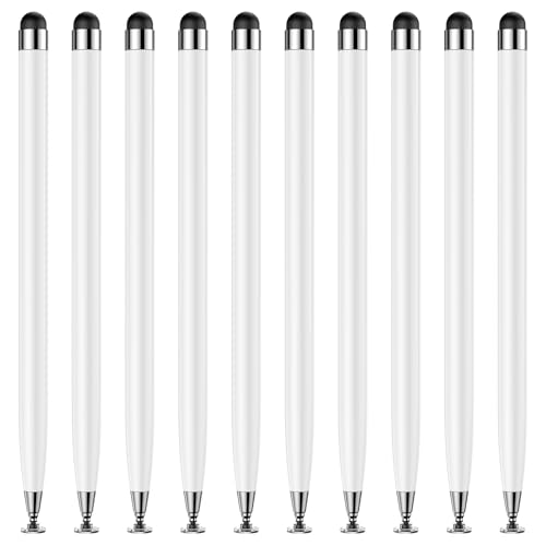 10PCS Stylus Pen for Touchscreen,Lightweight 2 in 1 Design | Stylus Pen for iPad,Nintendo Switch,iPhone, Android Tablets Capacitive Touch Screen,Stylus for Drawing,Note-Taking & Gaming - color: 10Pcs White