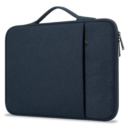 ProElife 13 Inch Laptop Sleeve for MacBook Neo, Retractable Handle, Navy | Precision Fit, Soft Inner Lining Padded, Anti-Scratch, Extra Attached Pocket, Travel Carry Laptop Bag for Home Office - color: Navy Blue