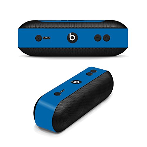 MightySkins Skin Compatible with Beats by Dr. Dre Pill Plus - Solid Blue | Protective, Durable, and Unique Vinyl Decal wrap Cover | Easy to Apply, Remove, and Change Styles | Made in The USA - color: Blue