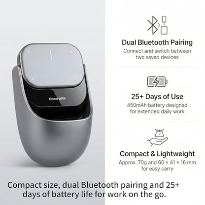 AI Voice Mouse with Air Tracker for Gift-6-in-1 Detachable Mouses - color: Silver White