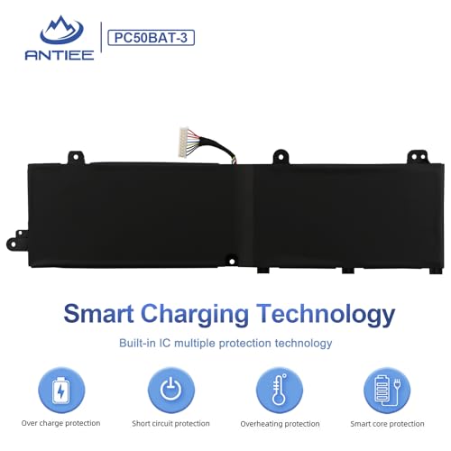 PC50BAT-3 Laptop Battery for Schenker Key 15 Comet Lake Key 15 Gaming for CLEVO PC50DN2 PC50S for SYSTEM76 Oryx PRO 6 for THUNDEROBOT 911 P1 for EUROCOM RX315 NH57AF1 Series 11.4V 73Wh 6400mAh 3-Cell