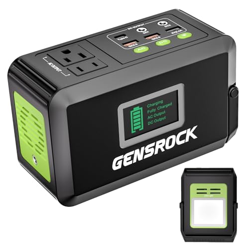 GENSROCK Portable Power Bank, 24,000mAh Portable Laptop Charger | 150W Peak AC Outlet, 8-Port Compatible with iPhone Series, MacBook, Dell, Samsung for Outdoor Camping Home Office Emergency. - color: Green