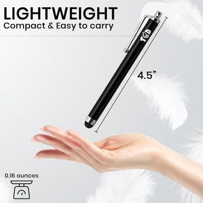 TCD 300 Pack Stylus Pen for iPad, High Precision Universal Capacitive Bulk Digital Stylus Pen – Compatible w/iPhone, Tablet, Touchscreen Laptop – Rubber Tip Black Styluses for All Touch Screen Device | Universal Capacitive Stylus for iPad, iPhone, Android