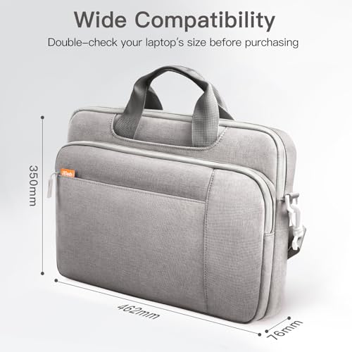 JETech 16 17 17.3 Inch Laptop Bag Case, Waterproof Computer Sleeve Cover Compatible with MacBook Air/Pro 16, Predator Helios 16, ASUS ROG Strix G17, HP Envy 17.3 (Light Grey) - color: Light Grey, size: 16-17 Inch