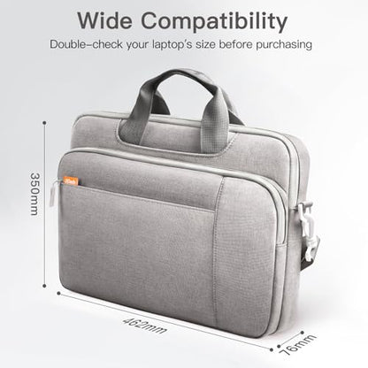 JETech 16 17 17.3 Inch Laptop Bag Case, Waterproof Computer Sleeve Cover Compatible with MacBook Air/Pro 16, Predator Helios 16, ASUS ROG Strix G17, HP Envy 17.3 (Light Grey) - color: Light Grey, size: 16-17 Inch