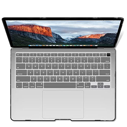IBENZER Compatible with New MacBook Air 13 inch Case 2022 2021 2020 M1 A2337 A2179 A1932, Plastic Hard Shell Case with Keyboard Cover for Mac Retina Display with Touch ID, Black Marble, MAT13-BKMB+1 - color: Black Marble