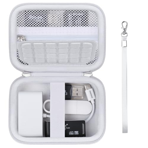 Computer Memory Card Readers Organizer Case Compatible with SD Card Reader, USB C SD Card Reader, TF Card, Micro SD Card, Portable Memory Card Accessories Storage Bag Travel Case, White - color: White