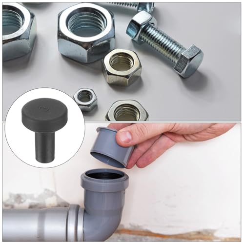 uxcell High Temp Silicone Plug Mount Dia 3mm/0.12 inch t Shaped Rubber Stopper Hole Plugs for Powder Coating Plating Waterproof Plugs Sealing Plugs Black Pack of 12(OD 7mm) - size: 3x7mm