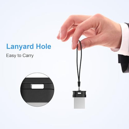 RAOYI 16GB USB Flash Drive, USB 2.0 Mini Fit Memory Stick Ultra Slim Thumb Drive Jump Drive Zip Drive Pen Drive with Lanyard-Black - color: black 1 pack, size: 16GB-2.0