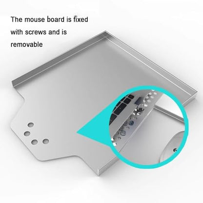 Portable Laptop Riser,Adjustable Laptop Holder w/Mouse Tray,Full Motion Articulating Notebook Tray,Rotation and Vented Cooling,Weight Capacity 8KG