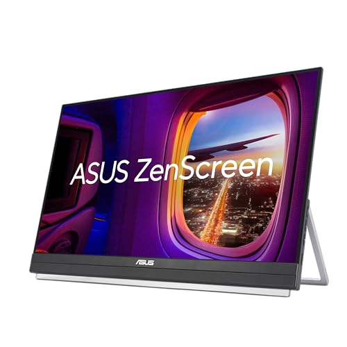 ASUS ZenScreen 22” (21.5 viewable) 1080P Portable Monitor (MB229CF) – Full HD, IPS, 100Hz, USB-C PD 60W, Speakers, Carrying Handle, Kickstand, C-clamp Arm, Partition Hook, Subwoofer, 3 yr Warranty - style: 22" Multi-stand Design