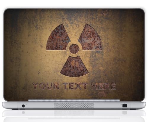 Custom Design Personalized Laptop Skin Sticker Cover Art Decal, Customize with Your Name or Text (12 Inch, Brown Radioactive) - color: Brown Radioactive, size: 12 Inch