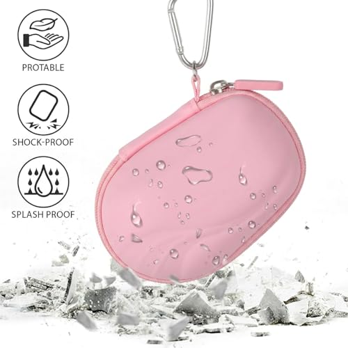 Comecase Compact Mouse Case for Logitech MX Anywhere 3S/3/2S/2 | Hard Shell Storage, Raised Inner Dots, Accessory Groove, Carabiner, Travel and Business Use, Pink, Bag Only - color: Pink