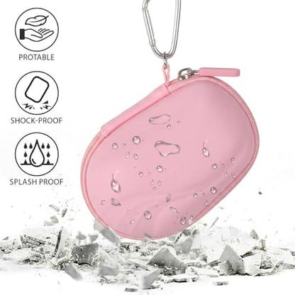 Comecase Compact Mouse Case for Logitech MX Anywhere 3S/3/2S/2 | Hard Shell Storage, Raised Inner Dots, Accessory Groove, Carabiner, Travel and Business Use, Pink, Bag Only - color: Pink