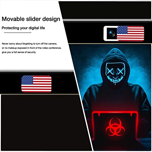 Laptop Camera Cover Slide, Webcam Cover Slide, Ultra-Thin, Nation Flag Pattern Design, 6 Pack - color: Ultra-small size - Flag -6 Packs
