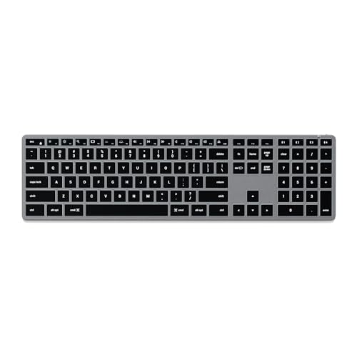 Satechi Slim X3 Bluetooth Backlit Keyboard for Mac, Illuminated Keys & Multi-Device Sync, for MacBook Air/Pro/Neo, iPad Air/Pro, iPad mini, Mac mini, iMac - Space Gray - color: Space Gray, size: X3
