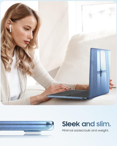 Fintie Case for MacBook Air 13 inch A3449/A3240/A3113/A2681 2022-2026 | M2/M3/M4/M5, Snap On Hard Shell, Full Port Access, Easy On/Off, Lightweight, Pearl Blue - color: Leopard
