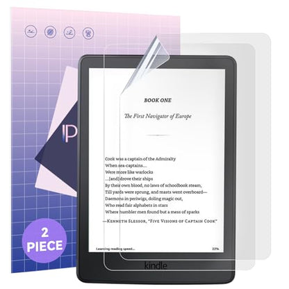 IPROKKO [2 Pack] Anti Blue Light Screen Protector for 6" Kindle 11th Gen 2024/2022 Protective Film, Eyes Friendly Easy Install Anti Glare Kindle Basic Tablet eBook Reader Screen Protector Compatible with Kobo Clara, Kobo Nia, PocketBook - color: Blue, siz
