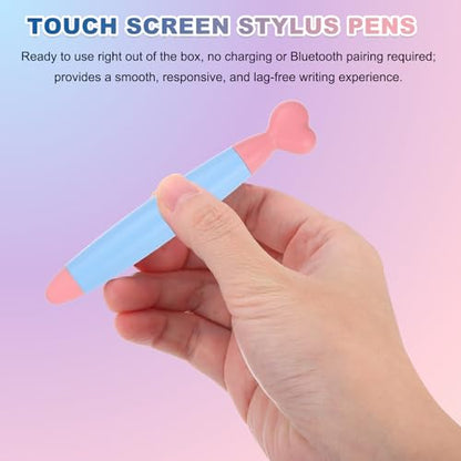 PATIKIL Crayon Stylus Pens for Touch Screen, High Sensitivity Universal Pen Capacitive Digital Pens Touchscreen Stylus for Phone Tablets Laptop Touch Screen Devices, Light Blue - color: Light Blue